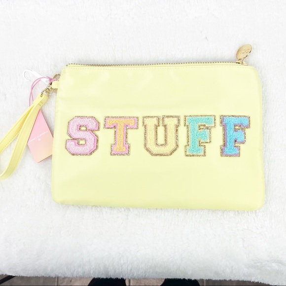 🌟 Stoney Clover Lane x Target Light Yellow STUFF Flat Pouch 🌟 - Picture 5 of 8
